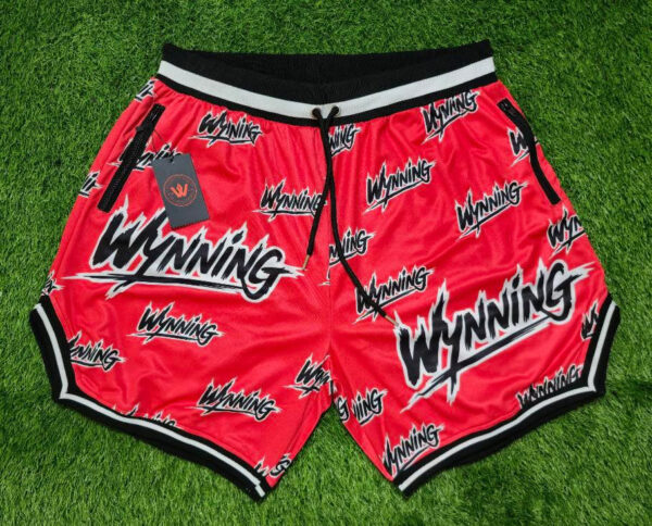 Red Wynning basketball shorts