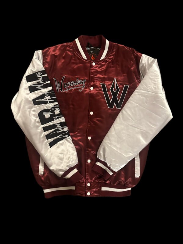 Maroon Satin varsity Jackets