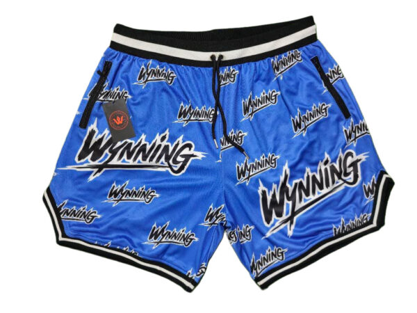 Royal Blue Wynning graphic basketball shorts