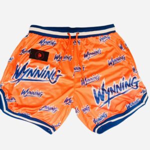 Orange & Royal Blue Wynning graphic Basketball shorts