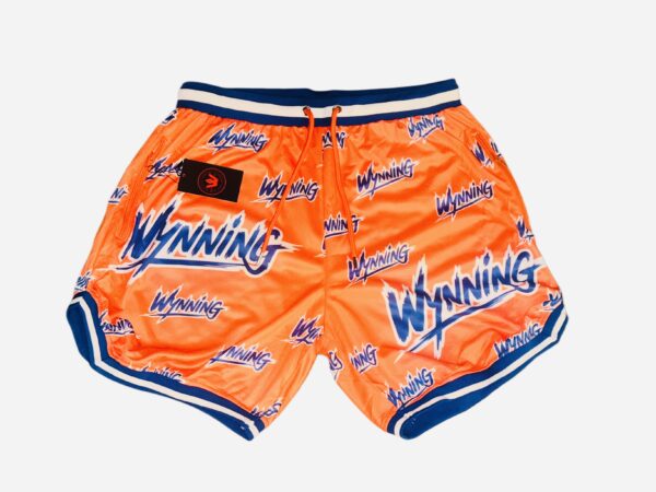 Orange & Royal Blue Wynning graphic Basketball shorts