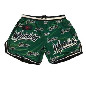 Kelly Green Wynning graphic Basketball shorts