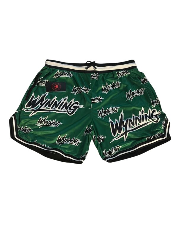 Kelly Green Wynning graphic Basketball shorts